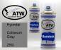 Preview: Hyundai, Coliseum Gray, Z5G: 400ml Sprühdose + 400ml Klarlack - Set, von ATW Autoteile West.